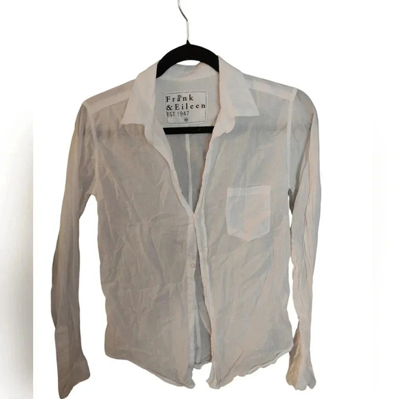 Frank & Eileen Barry Long Sleeve Shirt in White - Picture 5 of 7